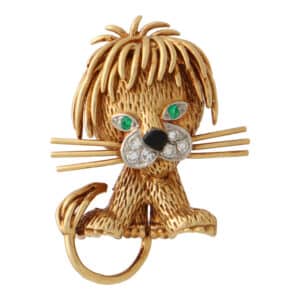 Vintage 1970's Van Cleef & Arpels Lion Brooch