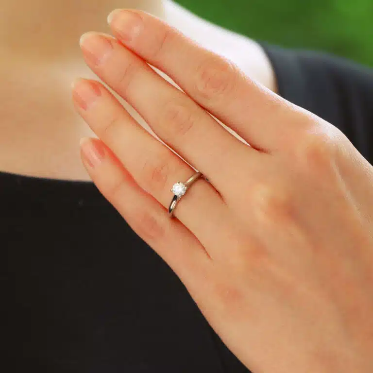 Vintage GIA Certified Cartier 0.35ct Diamond Solitaire Ring