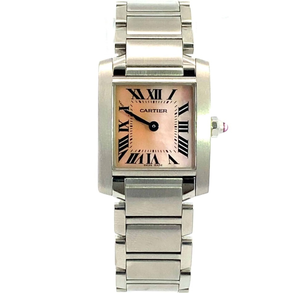 Vintage Cartier Tank Francaise Mother of Pearl Watch