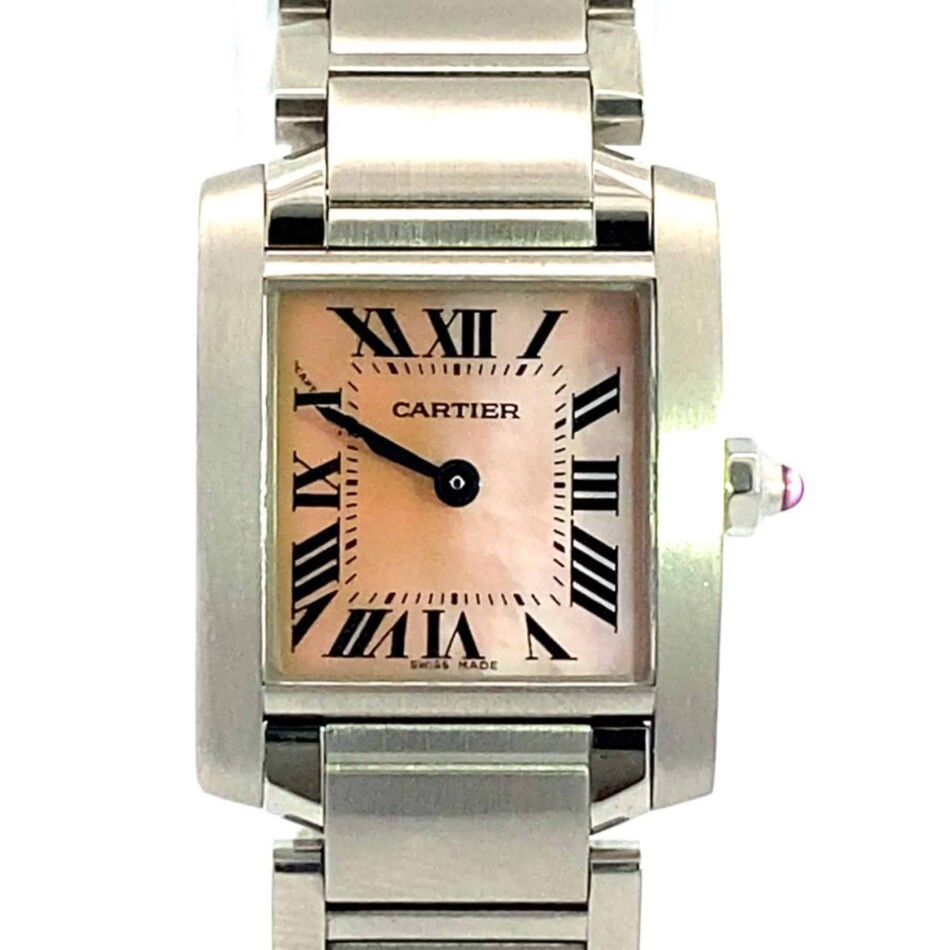 Vintage Cartier Tank Francaise Mother of Pearl Watch