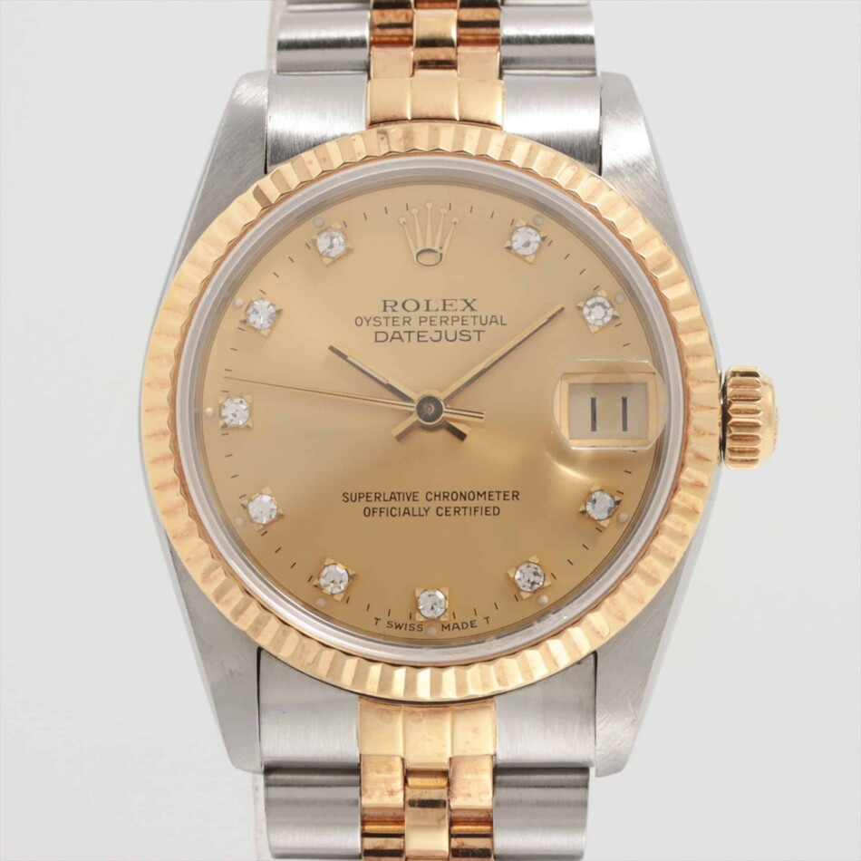 Vintage 2010 30mm Rolex Datejust Watch with Diamond Dial