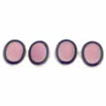 Contemporary Pink and Navy Enamelled Oval Chain Cufflinks