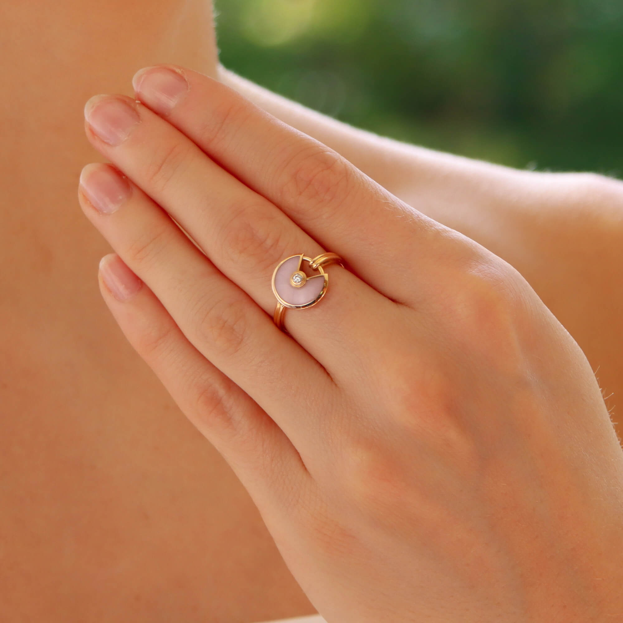 Cartier pink clearance opal amulette
