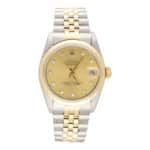 Vintage 2010 30mm Rolex Datejust Watch with Diamond Dial