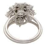 Certified Vintage Cartier D-Colour Emerald Cut Cluster Ring