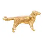 Vintage Ruby Eyed Dog Brooch