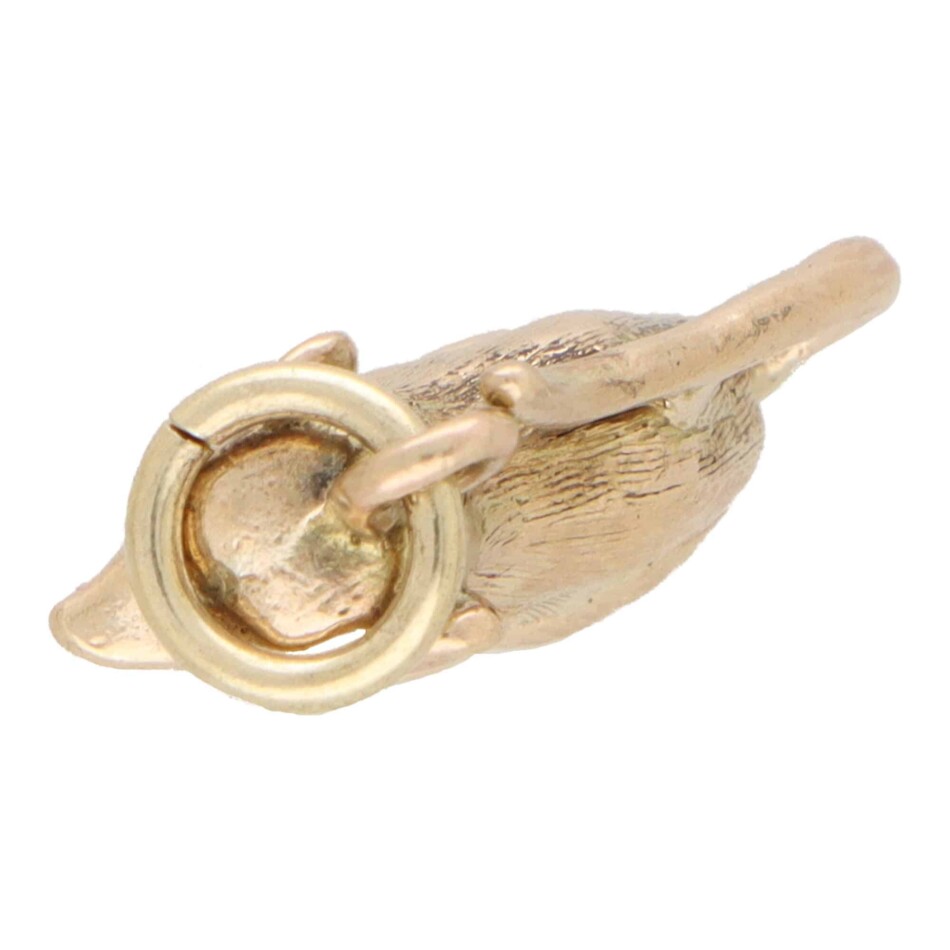 Vintage Ruby Eyed Rodent Charm