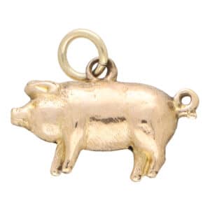 Vintage Pig Charm