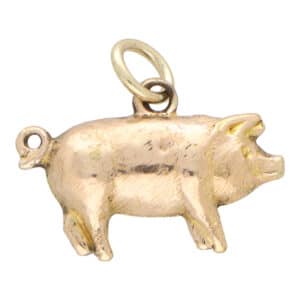 Vintage Pig Charm