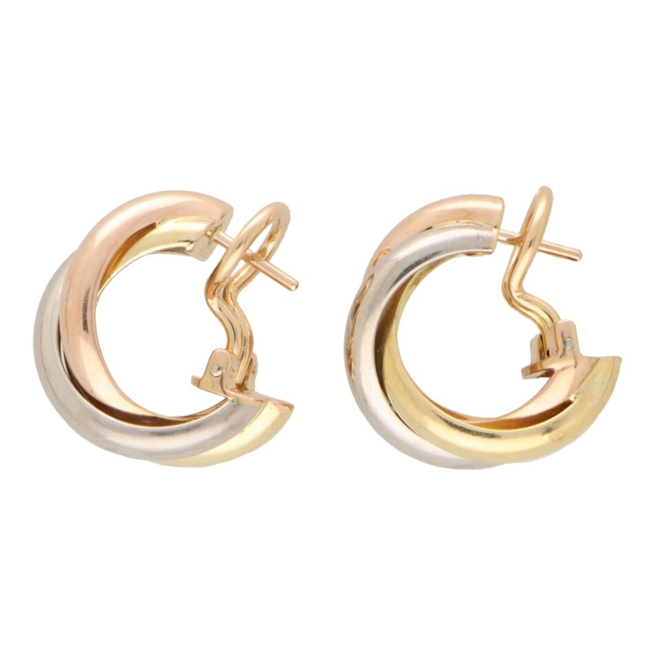 Vintage Cartier Trinity Hoop Earrings