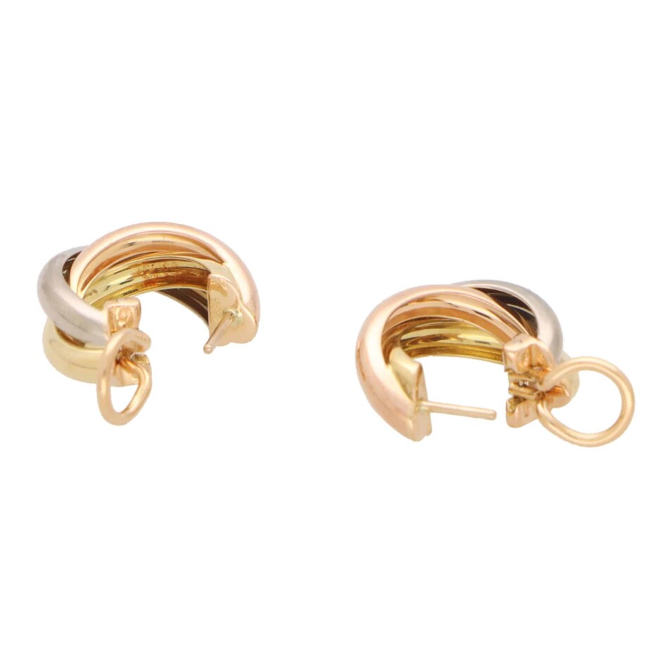 Vintage Cartier Trinity Hoop Earrings