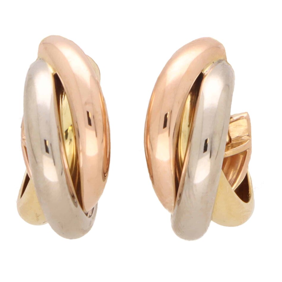 Vintage Cartier Trinity Hoop Earrings