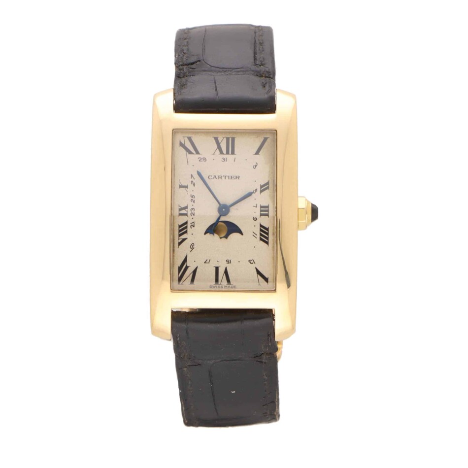 Vintage Cartier Tank Americaine Moonphase in 18ct Gold
