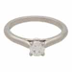 Vintage GIA Certified Cartier 0.35ct Diamond Solitaire Ring