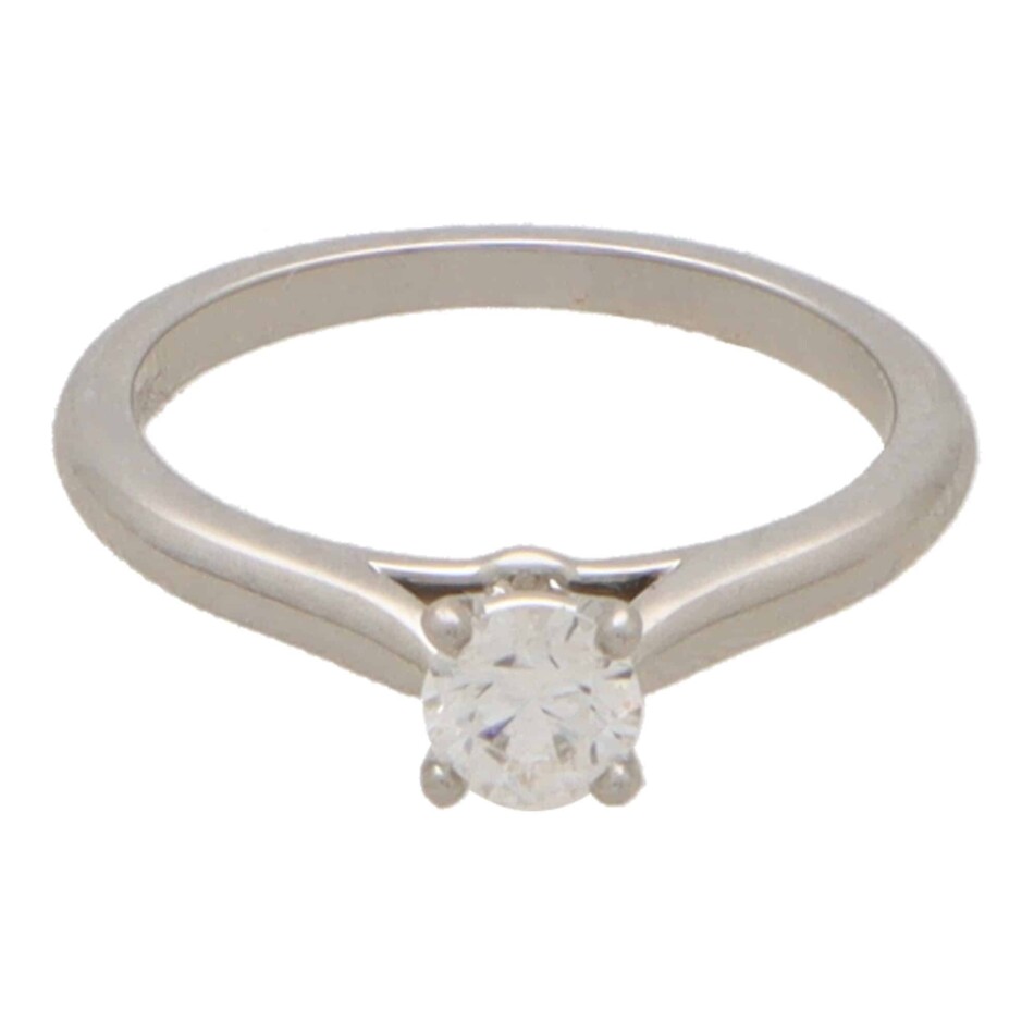 Vintage GIA Certified Cartier 0.35ct Diamond Solitaire Ring