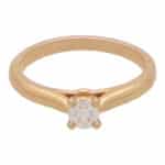 Vintage Cartier 0.18ct Diamond Single Solitaire Ring