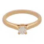 Vintage Cartier 0.18ct Diamond Single Solitaire Ring