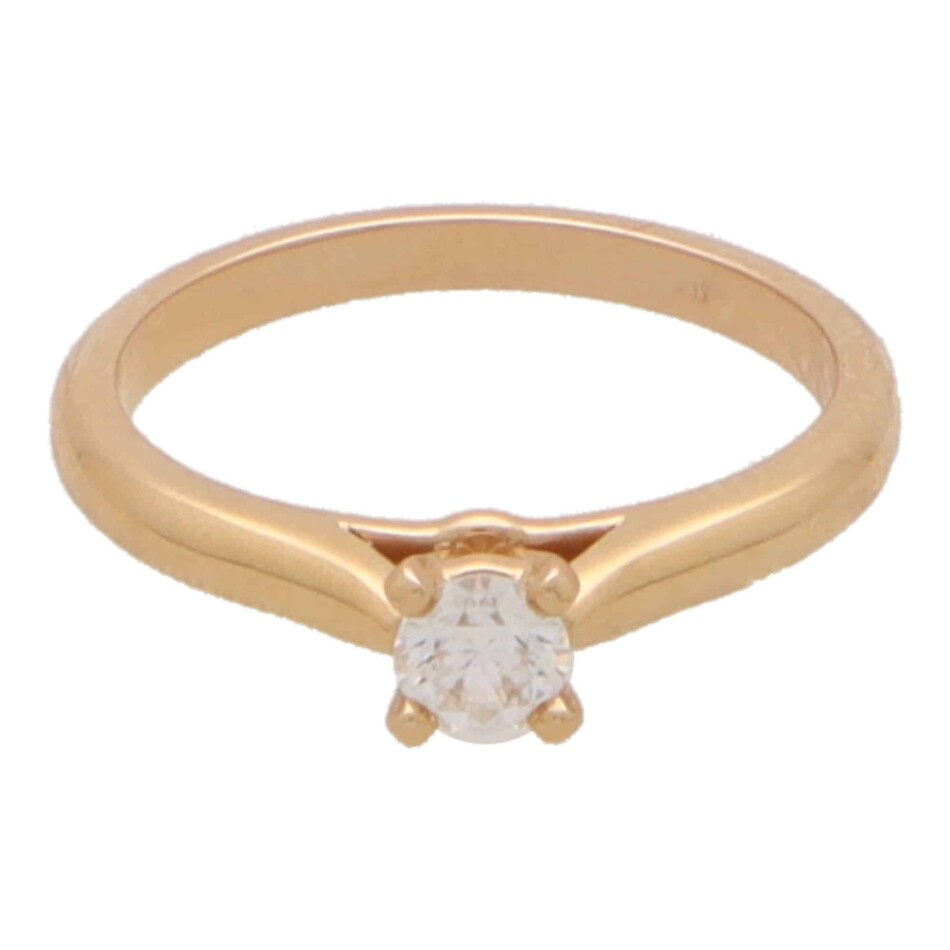 Vintage Cartier 0.18ct Diamond Single Solitaire Ring