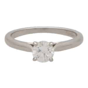 Vintage GIA Certified Cartier Round Cut Solitaire Ring