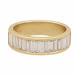 Baguette Cut Diamond Half Eternity Ring