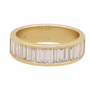 Baguette Cut Diamond Half Eternity Ring
