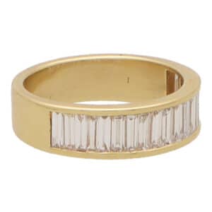 Baguette Cut Diamond Half Eternity Ring