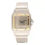 Vintage Cartier Santos Galbee 24mm Steel and Gold Watch