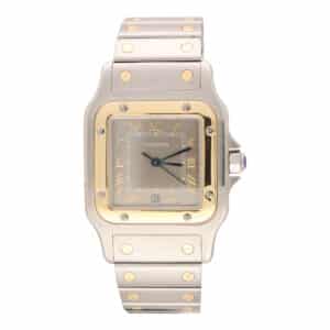 Vintage Cartier Santos Galbee 24mm Steel and Gold Watch