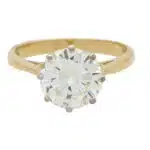 GIA Certified Vintage Boodles 3.18ct Diamond Solitaire Ring