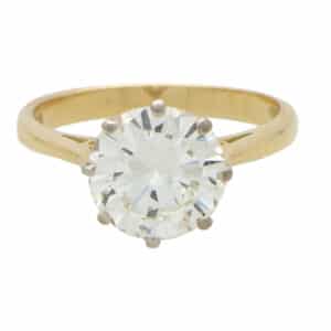 GIA Certified Vintage Boodles 3.18ct Diamond Solitaire Ring