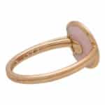 Vintage Cartier Pink Opal and Diamond Amulette Ring