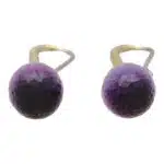 Contemporary Briolette Cut Amethyst and Diamond Drop Earrings