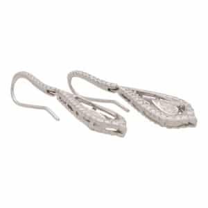 Contemporary Pear Cut Diamond Garland Drop Earrings