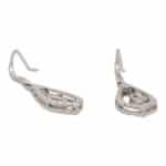 Contemporary Pear Cut Diamond Garland Drop Earrings