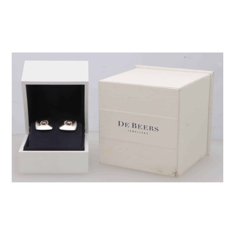 Vintage De Beers Talisman Rough Diamond Cufflinks