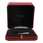 Vintage Cartier Love Bangle in White Gold Size 17