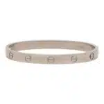 Vintage Cartier Love Bangle in White Gold Size 17