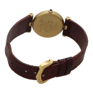 Vintage Must De Cartier Maroon Dial Watch