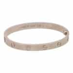 Vintage Cartier Love Bangle in White Gold Size 17