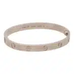 Vintage Cartier Love Bangle in White Gold Size 17