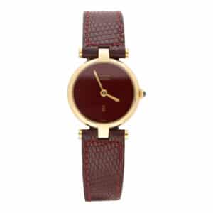 Vintage Must De Cartier Maroon Dial Watch