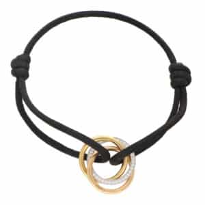 Vintage Cartier Diamond Trinity Cord Bracelet