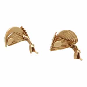 Vintage Tiffany & Co. Fluted Fan Earrings