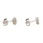 Vintage Floral Diamond Stud Earrings
