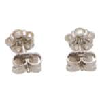 Vintage Floral Diamond Stud Earrings