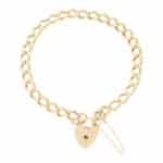 Vintage 1970's Open Link Heart Padlock Bracelet