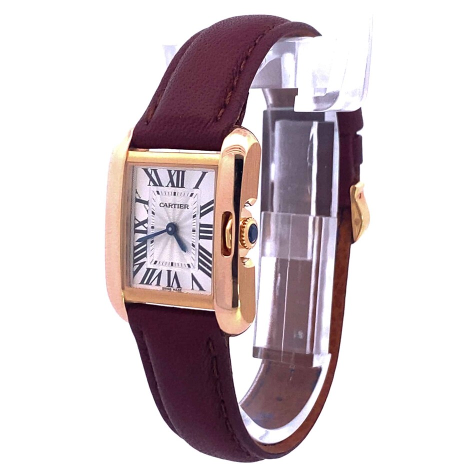 Vintage Cartier Tank Anglaise Rose Gold 23mm Watch