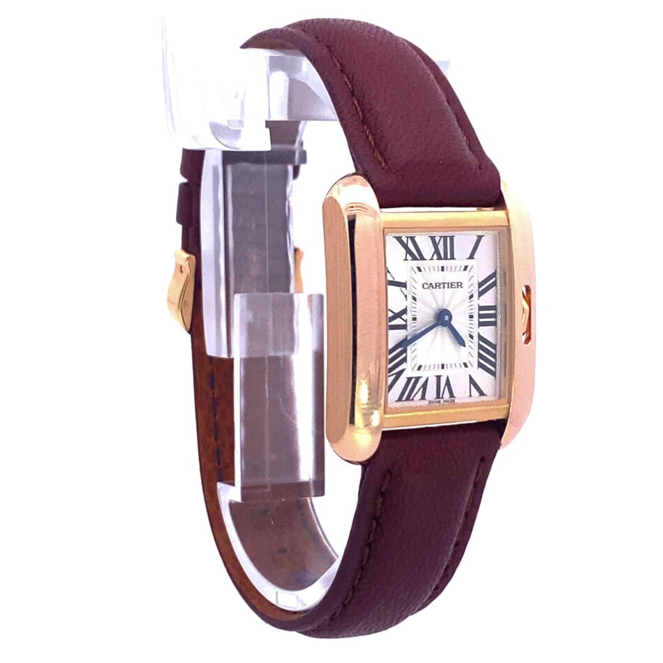 Vintage Cartier Tank Anglaise Rose Gold 23mm Watch