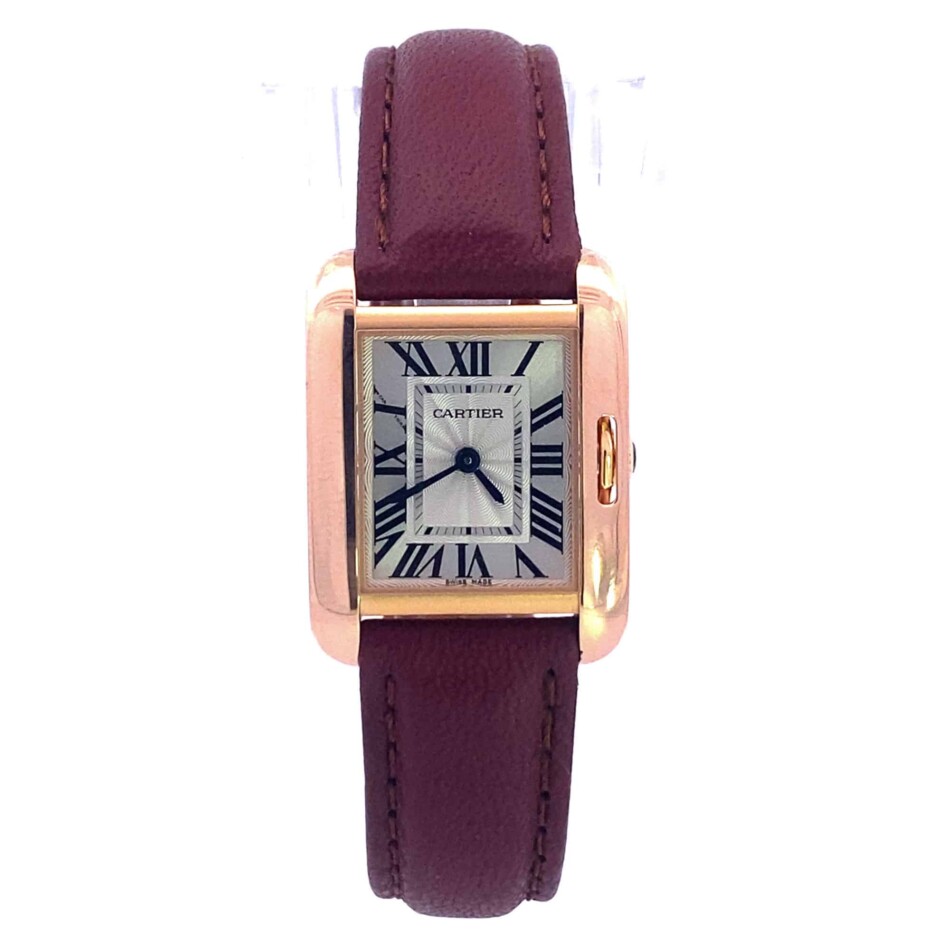 Vintage Cartier Tank Anglaise Rose Gold 23mm Watch
