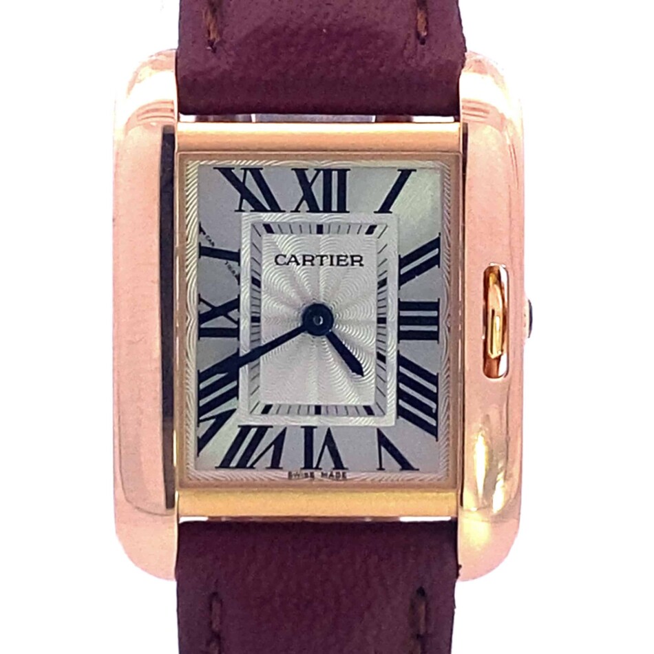 Vintage Cartier Tank Anglaise Rose Gold 23mm Watch